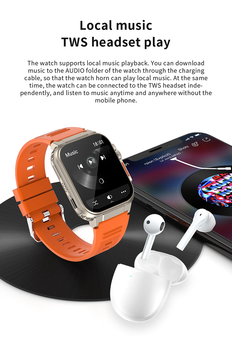 Wholesales smartwatch A70 1.96Inch full touch bt call sport watch A70 best design smart watch bands - Free Shipping - aurelia-clothing-8955