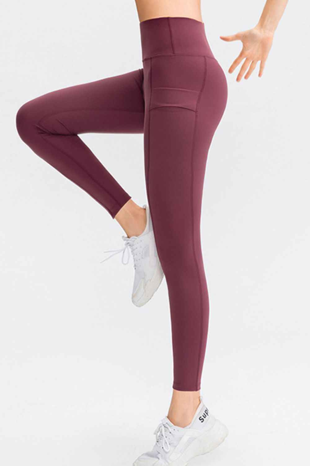 Wide Waistband Slim Fit Long Sports Pants with Pocket - aurelia-clothing-8955