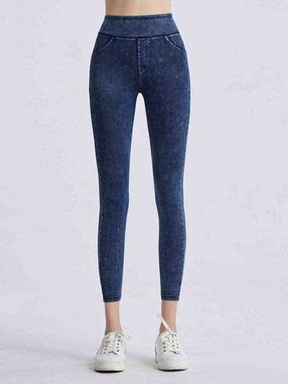 Wide Waistband Sports Leggings - aurelia-clothing-8955