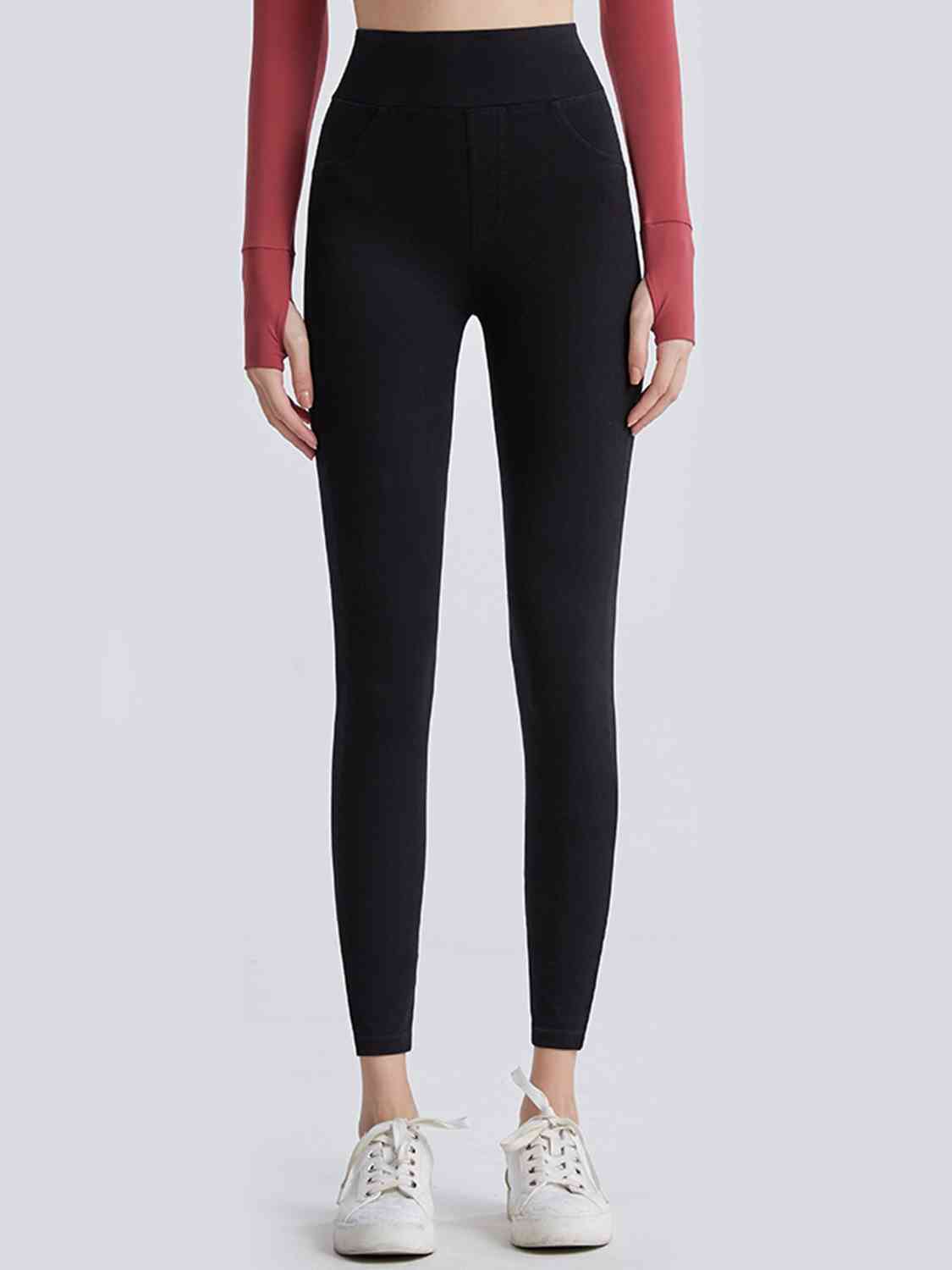 Wide Waistband Sports Leggings - aurelia-clothing-8955