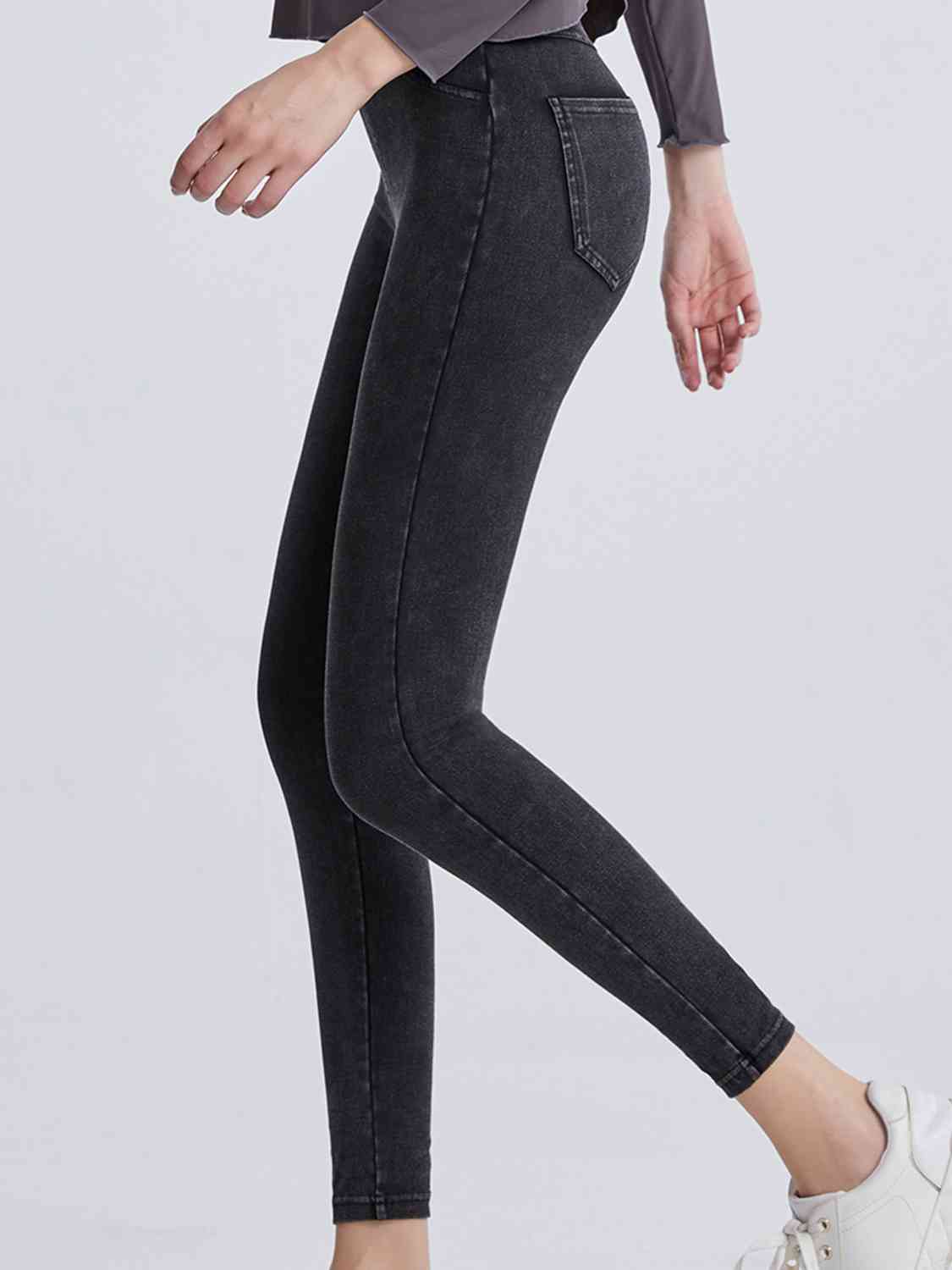 Wide Waistband Sports Leggings - aurelia-clothing-8955