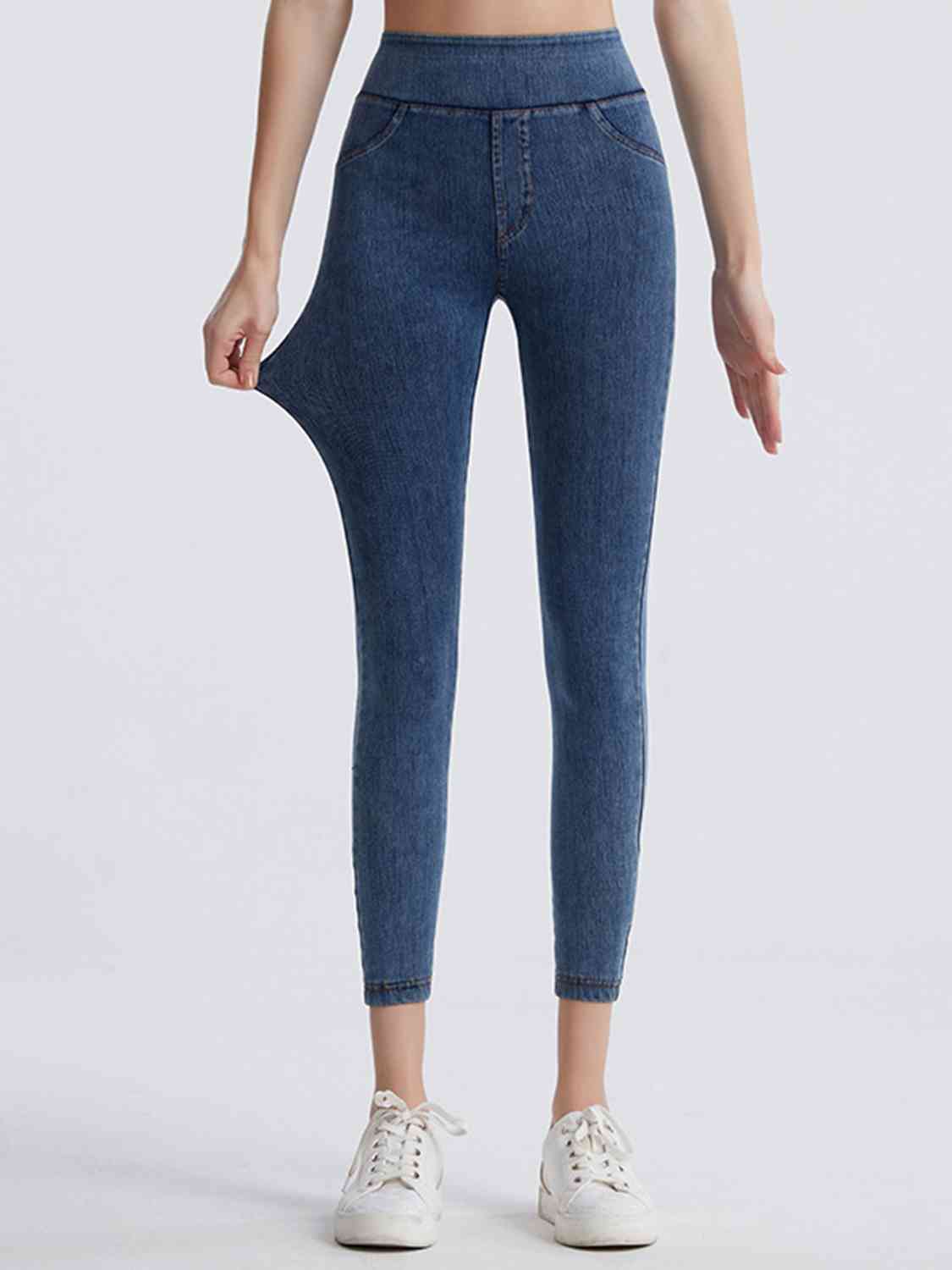Wide Waistband Sports Leggings - aurelia-clothing-8955