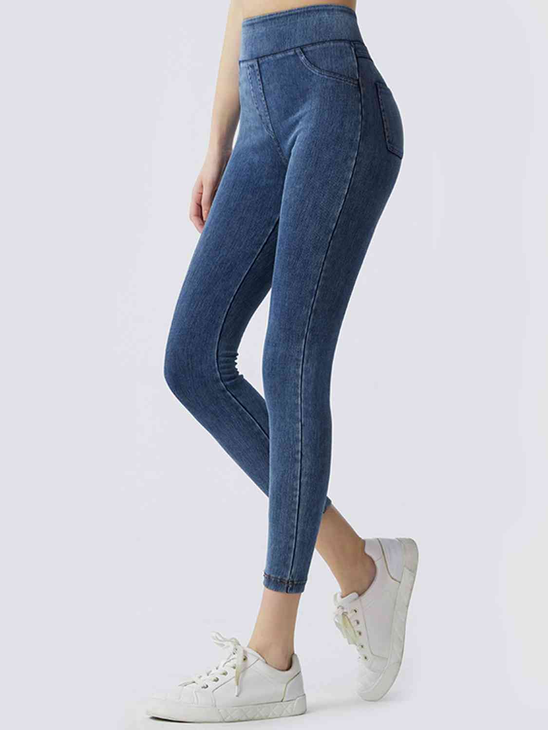 Wide Waistband Sports Leggings - aurelia-clothing-8955