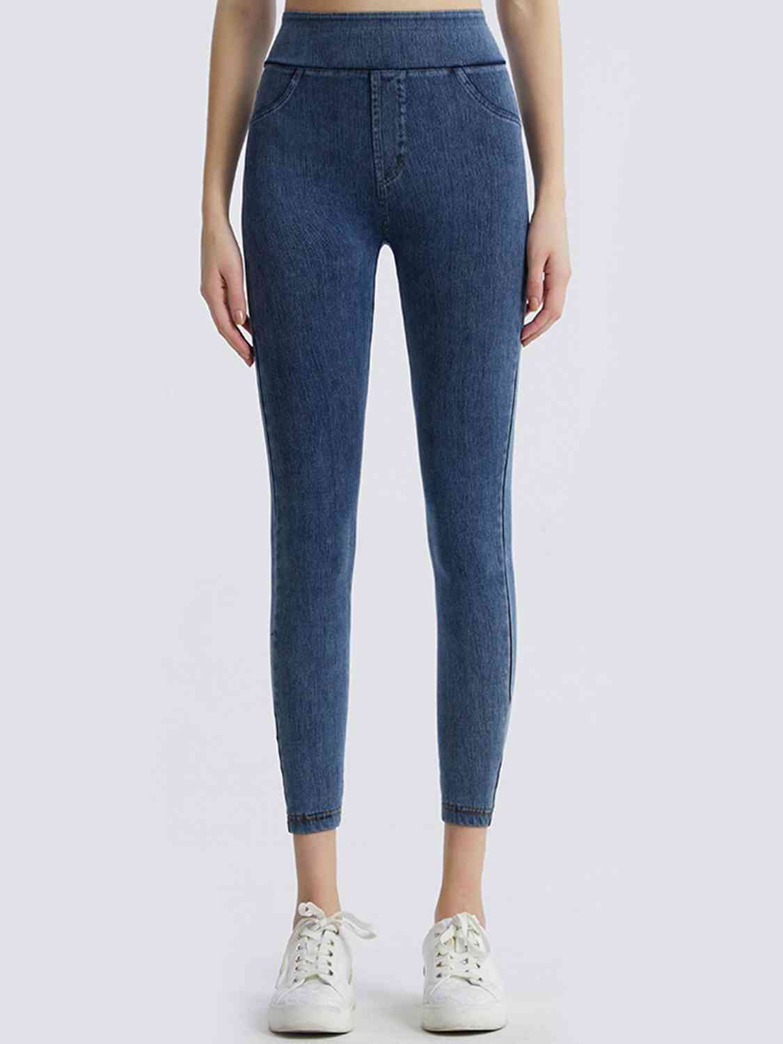 Wide Waistband Sports Leggings - aurelia-clothing-8955