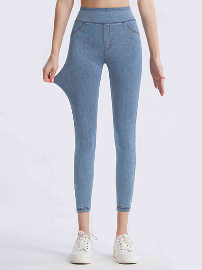 Wide Waistband Sports Leggings - aurelia-clothing-8955