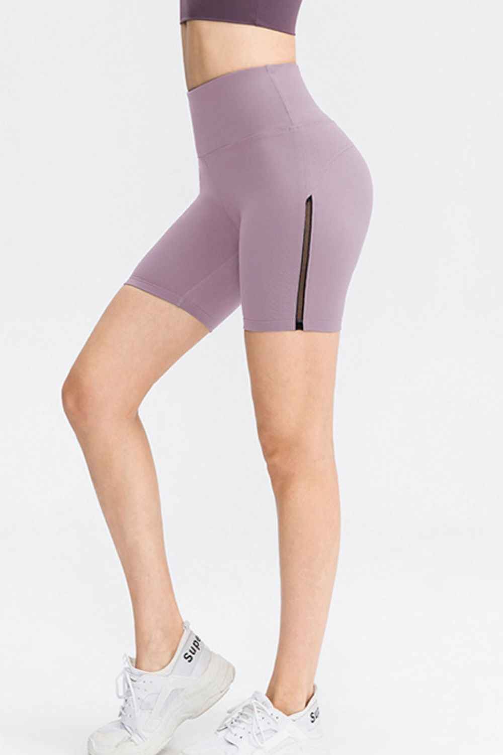 Wide Waistband Sports Shorts - aurelia-clothing-8955