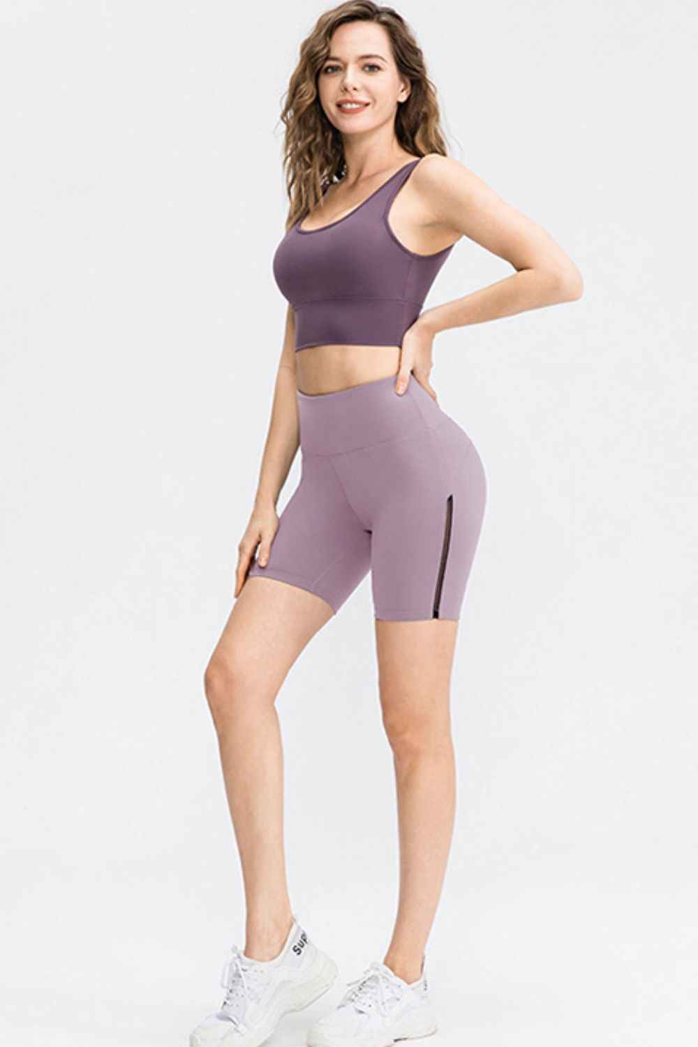 Wide Waistband Sports Shorts - aurelia-clothing-8955