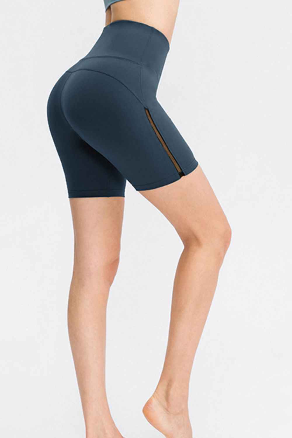 Wide Waistband Sports Shorts - aurelia-clothing-8955