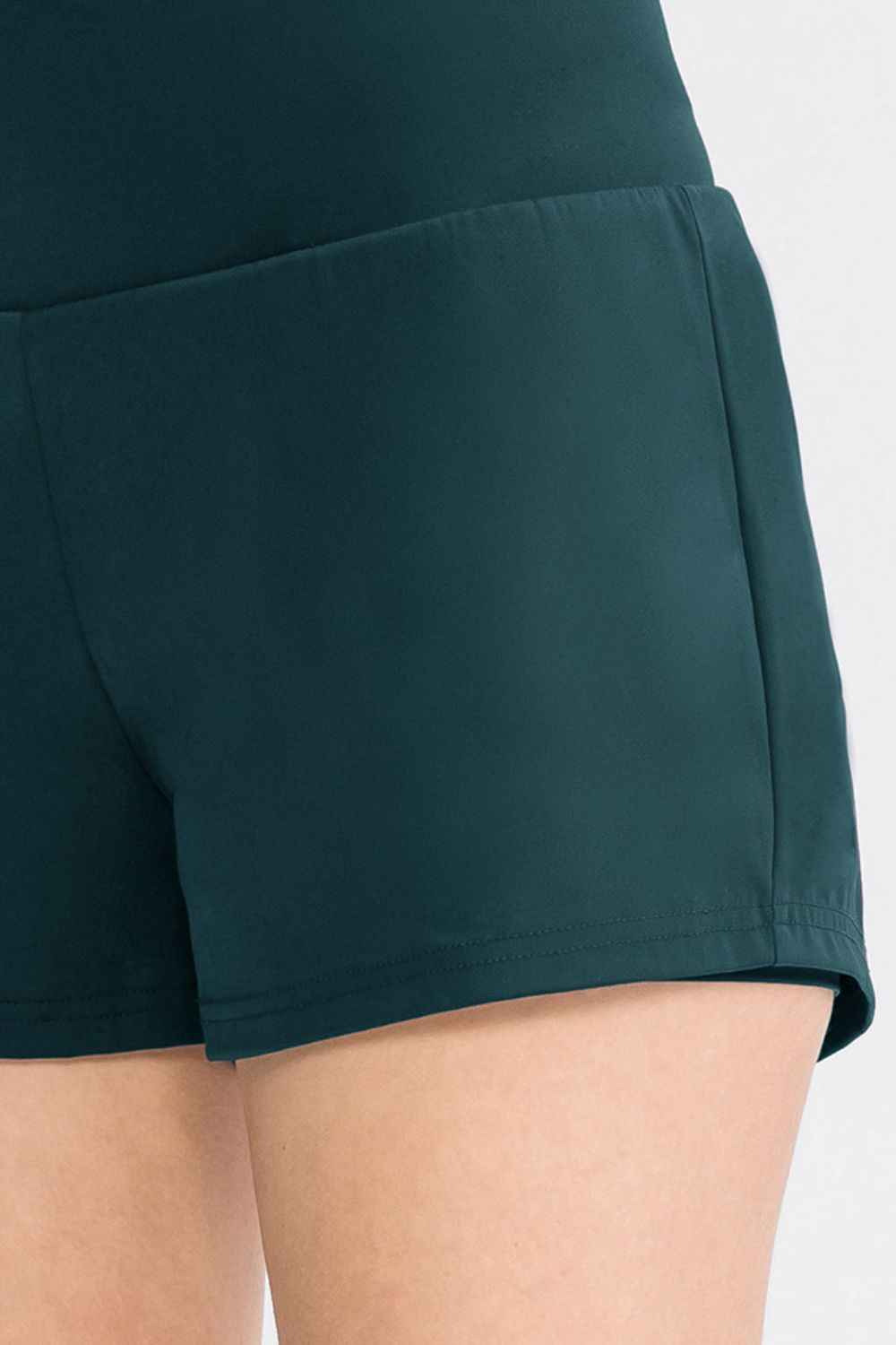 Wide Waistband Sports Shorts with Pockets - aurelia-clothing-8955