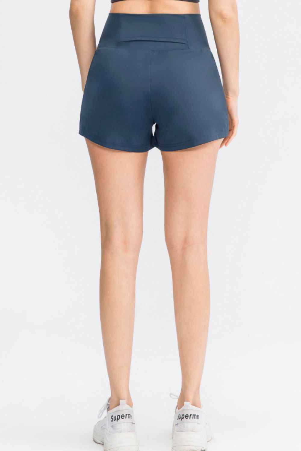 Wide Waistband Sports Shorts with Pockets - aurelia-clothing-8955