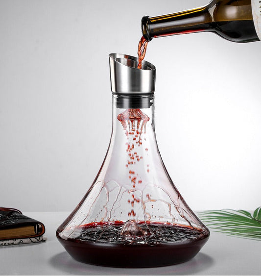 Wine Decanter Built-in Aerator Pourer, Wine Carafe Red Wine Decanter 1000ml -  Free Shipping - aurelia-clothing-8955