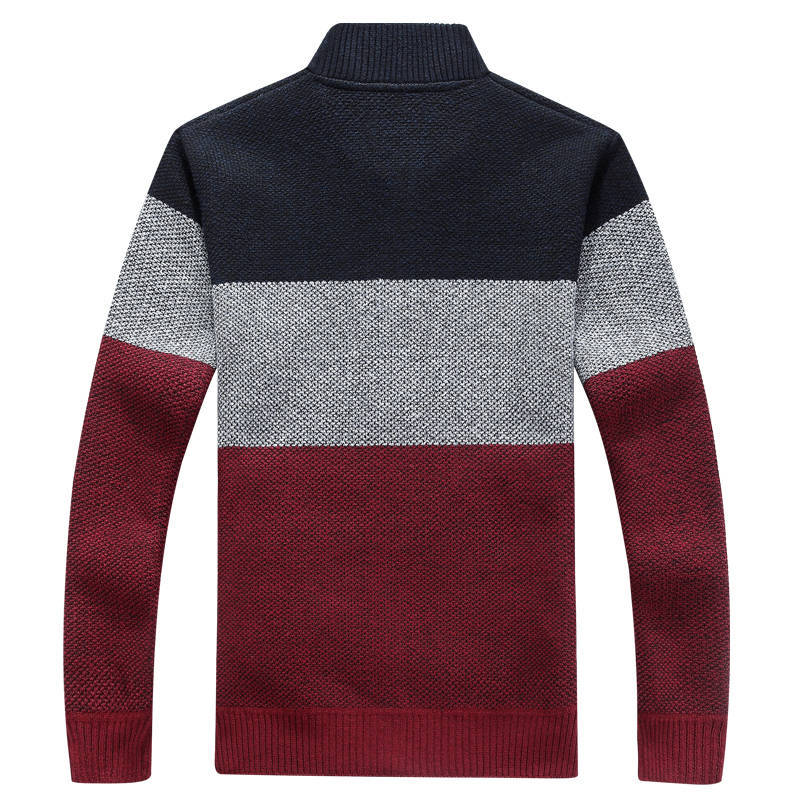 Winter Mens Jackets Thick Cardigan Coats Mens Brand Clothing Autumn Gradient knitted Zipper Coat - Free Shipping - aurelia-clothing-8955