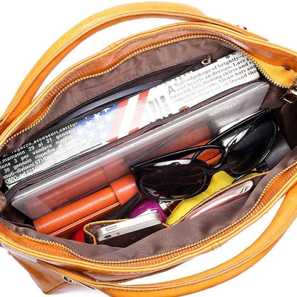 Women Oil Wax Leather Designer Handbags-Free Shipping - aurelia-clothing-8955