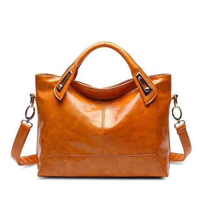 Women Oil Wax Leather Designer Handbags-Free Shipping - aurelia-clothing-8955