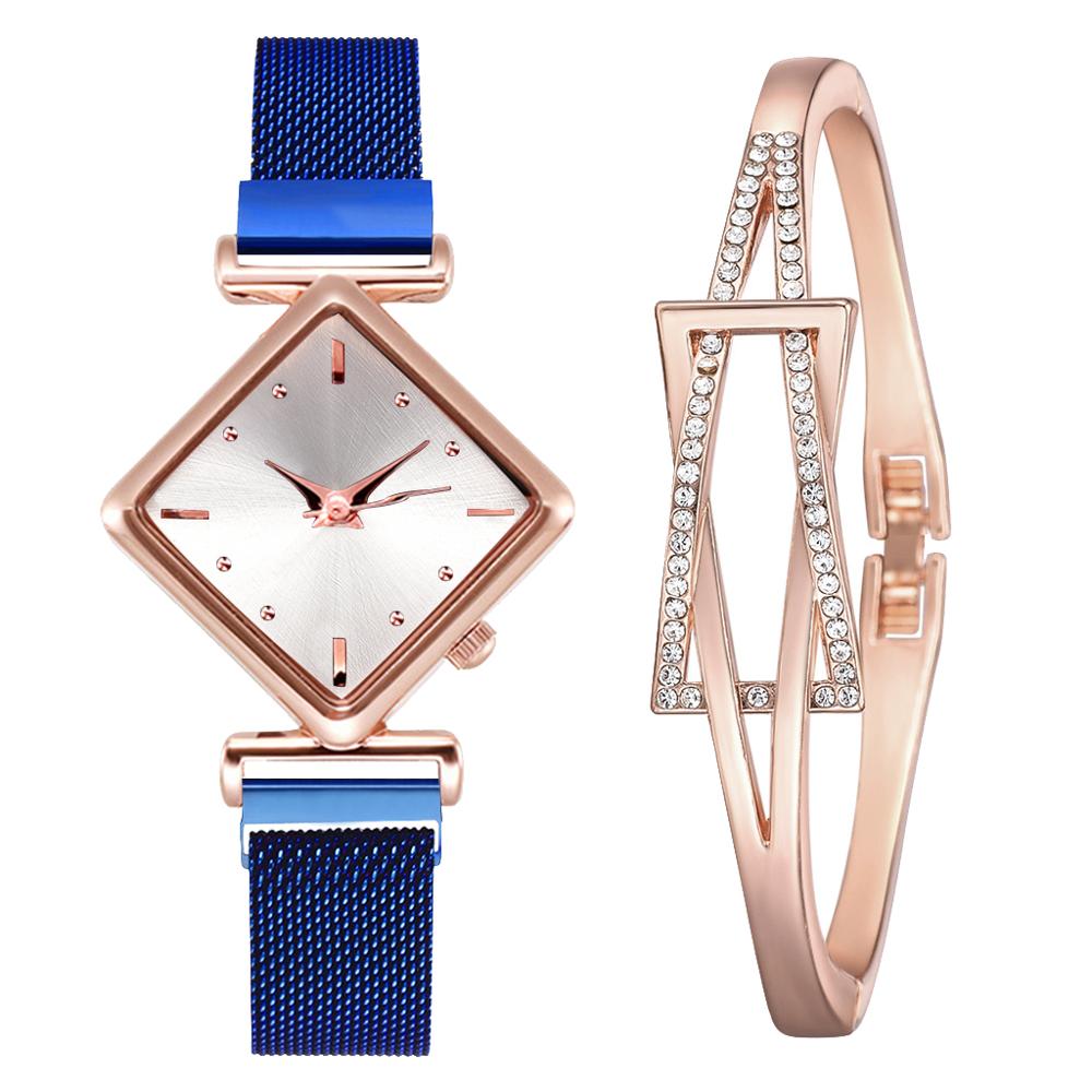 Women Square Watch Luxury Ladies Quartz Magnet Buckle Gradient Color Watches Relogio Feminino For Gift Clock - Free Shipping - aurelia-clothing-8955