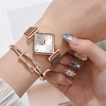 Women Square Watch Luxury Ladies Quartz Magnet Buckle Gradient Color Watches Relogio Feminino For Gift Clock - Free Shipping - aurelia-clothing-8955