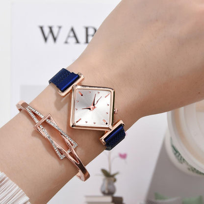 Women Square Watch Luxury Ladies Quartz Magnet Buckle Gradient Color Watches Relogio Feminino For Gift Clock - Free Shipping - aurelia-clothing-8955