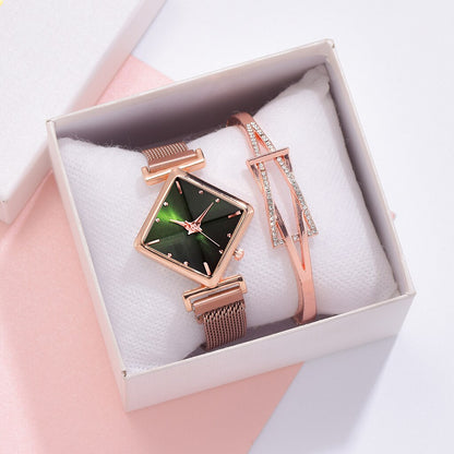 Women Square Watch Luxury Ladies Quartz Magnet Buckle Gradient Color Watches Relogio Feminino For Gift Clock - Free Shipping - aurelia-clothing-8955
