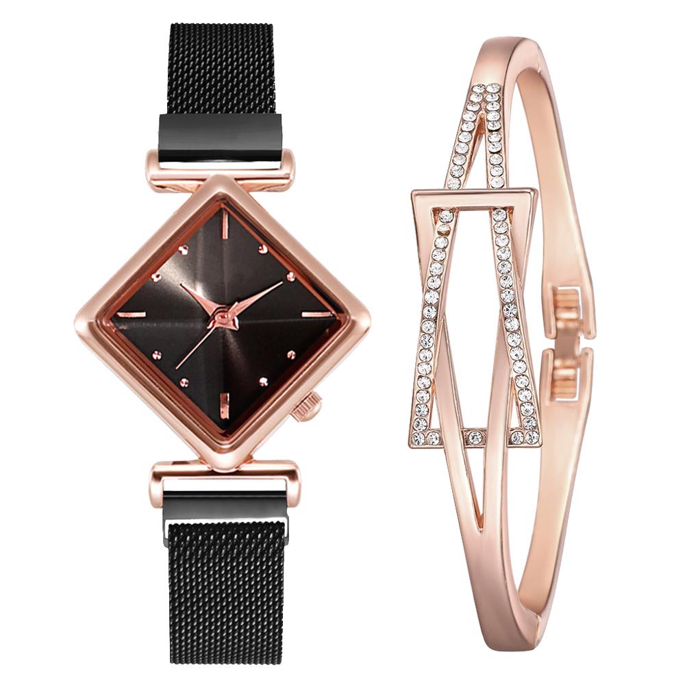 Women Square Watch Luxury Ladies Quartz Magnet Buckle Gradient Color Watches Relogio Feminino For Gift Clock - Free Shipping - aurelia-clothing-8955