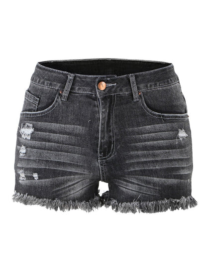 Womens Casual Tassel High Waist Denim Shorts-Free Shipping - aurelia-clothing-8955