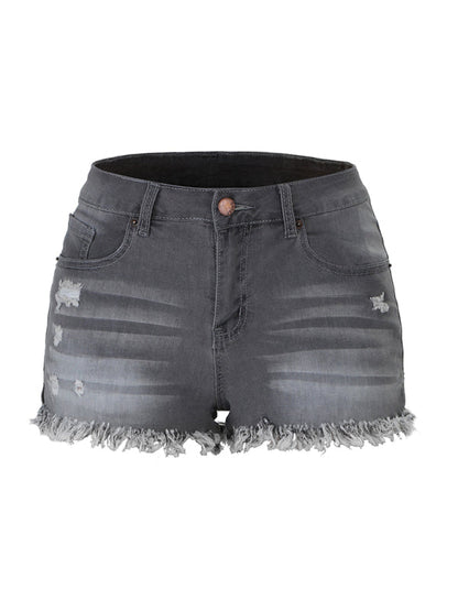 Womens Casual Tassel High Waist Denim Shorts-Free Shipping - aurelia-clothing-8955