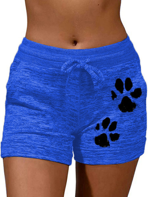 Womens printed bottoming quick-drying shorts yoga pants casual sports waist elastic shorts - Free Shipping - aurelia-clothing-8955