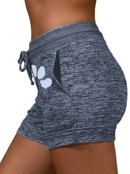 Womens printed bottoming quick-drying shorts yoga pants casual sports waist elastic shorts - Free Shipping - aurelia-clothing-8955