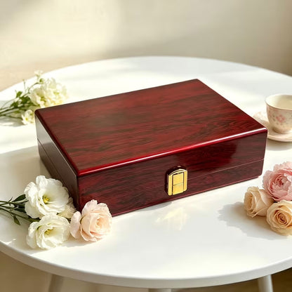 Wooden Jewelry Box with Lock-Free Shipping - aurelia-clothing-8955