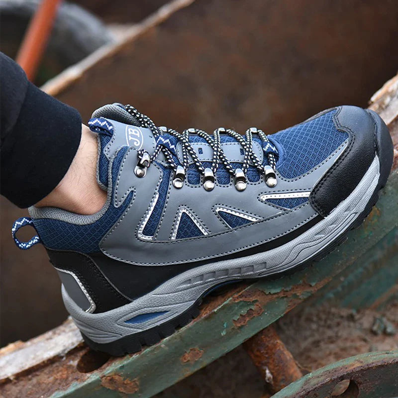 Work Reflection Anti-smashing Anti-pirecing Lightweight Breathable Mesh Steel Toe Men Safety Shoes - Free Shipping - aurelia-clothing-8955
