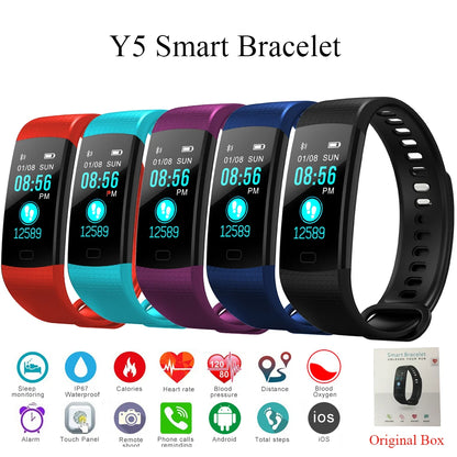 Y5 Smart Band Heart Rate Tracker Fitness Tracker Y5 Smartband Smart Bracelet Waterproof Smart Wristband Smart Watch Men - Free Shipping - aurelia-clothing-8955