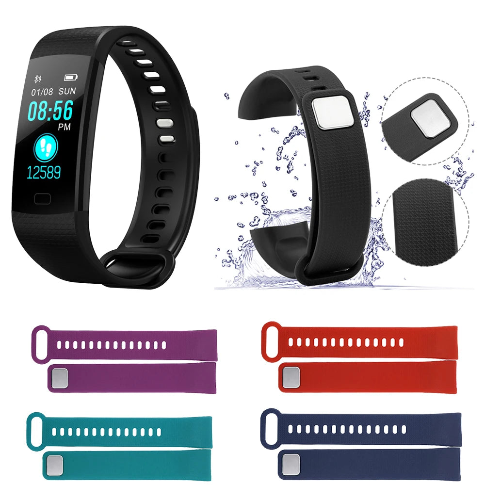 Y5 Smart Band Heart Rate Tracker Fitness Tracker Y5 Smartband Smart Bracelet Waterproof Smart Wristband Smart Watch Men - Free Shipping - aurelia-clothing-8955
