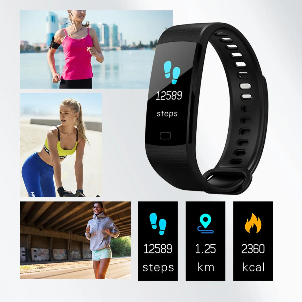Y5 Smart Band Heart Rate Tracker Fitness Tracker Y5 Smartband Smart Bracelet Waterproof Smart Wristband Smart Watch Men - Free Shipping - aurelia-clothing-8955