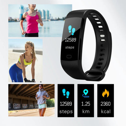 Y5 Smart Band Heart Rate Tracker Fitness Tracker Y5 Smartband Smart Bracelet Waterproof Smart Wristband Smart Watch Men - Free Shipping - aurelia-clothing-8955