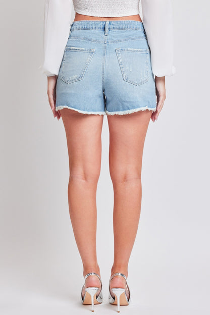 YMI Jeanswea Distressed Frayed Hem Denim Shorts - aurelia-clothing-8955