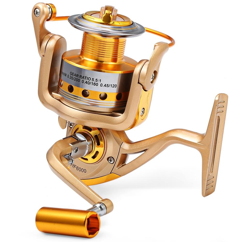 YUMOSHI HF 1000 - 7000 Fishing Reel Metal Spool Spinning Fishing Reels Folding Arm 10-Ball Bearing 5.5 : 1 Fly - Free Shipping - aurelia-clothing-8955