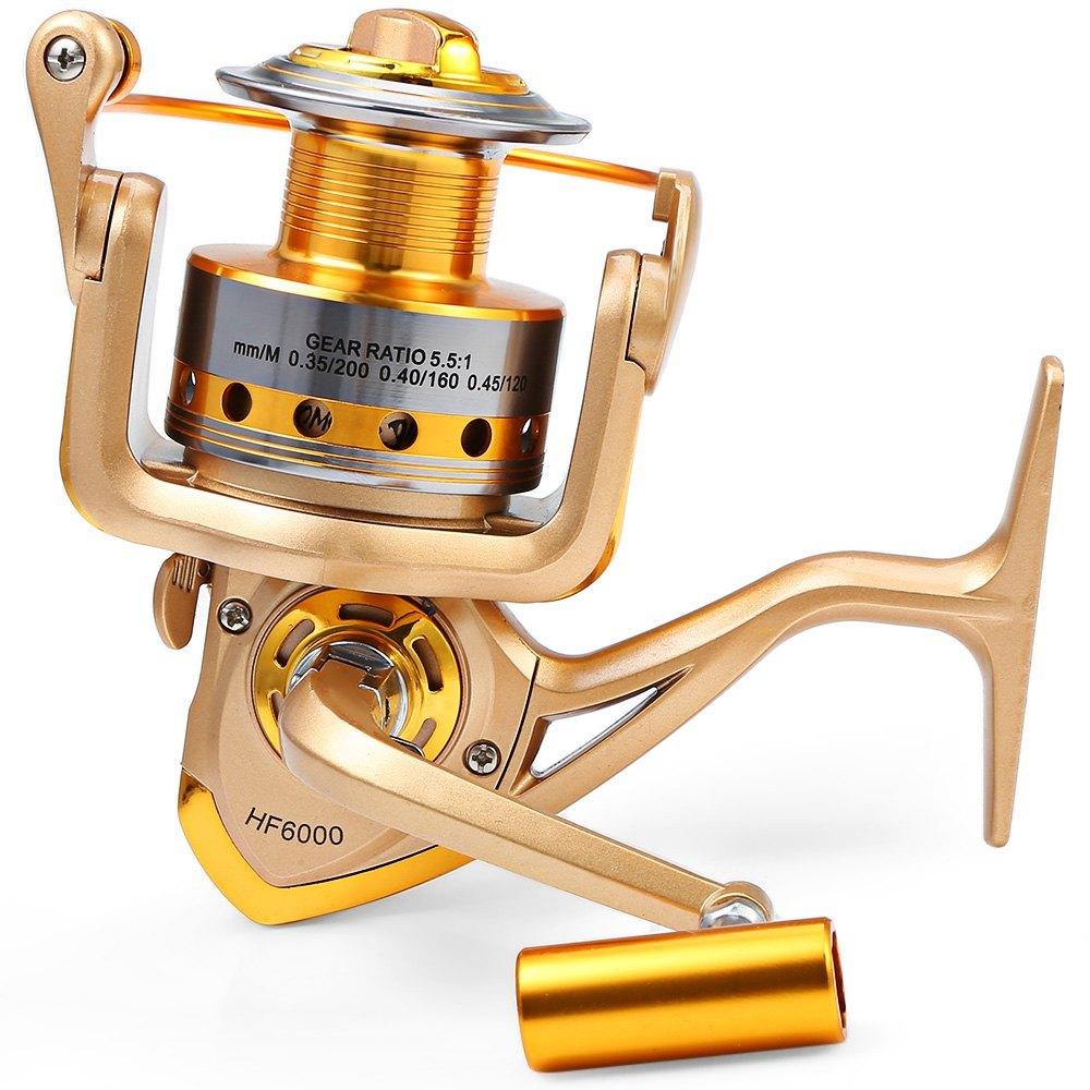 YUMOSHI HF 1000 - 7000 Fishing Reel Metal Spool Spinning Fishing Reels Folding Arm 10-Ball Bearing 5.5 : 1 Fly - Free Shipping - aurelia-clothing-8955