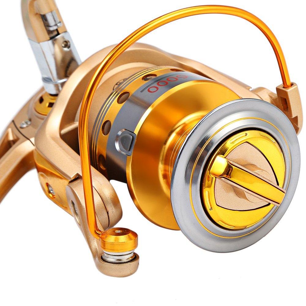 YUMOSHI HF 1000 - 7000 Fishing Reel Metal Spool Spinning Fishing Reels Folding Arm 10-Ball Bearing 5.5 : 1 Fly - Free Shipping - aurelia-clothing-8955