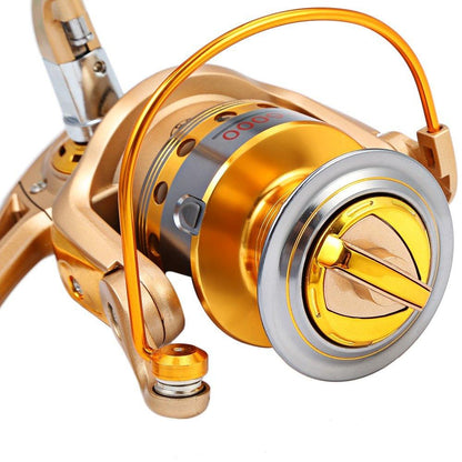 YUMOSHI HF 1000 - 7000 Fishing Reel Metal Spool Spinning Fishing Reels Folding Arm 10-Ball Bearing 5.5 : 1 Fly - Free Shipping - aurelia-clothing-8955