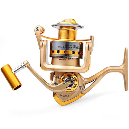 YUMOSHI HF 1000 - 7000 Fishing Reel Metal Spool Spinning Fishing Reels Folding Arm 10-Ball Bearing 5.5 : 1 Fly - Free Shipping - aurelia-clothing-8955