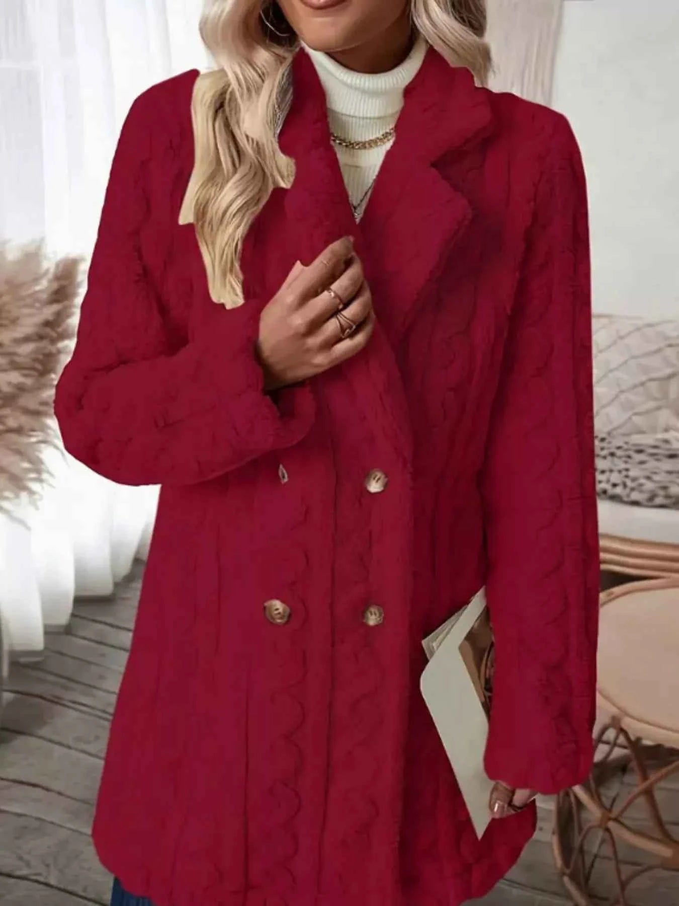 Double-Breasted Outerwear-Free Shipping