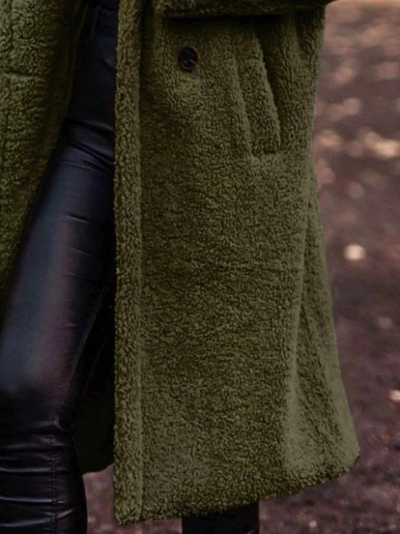 Teddy Bear Hooded Longline Outerwear-Free Shipping