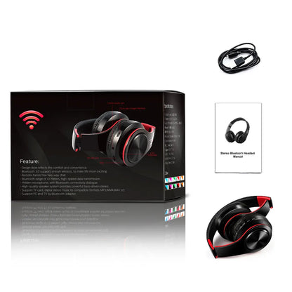 headphones Bluetooth Headset earphone Wireless Headphones Stereo Foldable Sport Earphone Microphone headset Handfree MP3 player - Free Shipping - aurelia-clothing-8955