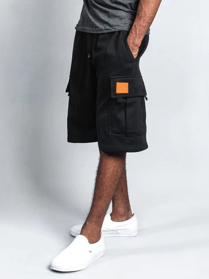 multi-pocket loose straight-leg cargo shorts - Free Shipping