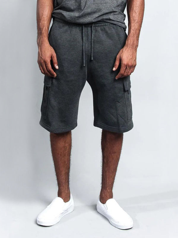 multi-pocket loose straight-leg cargo shorts - Free Shipping