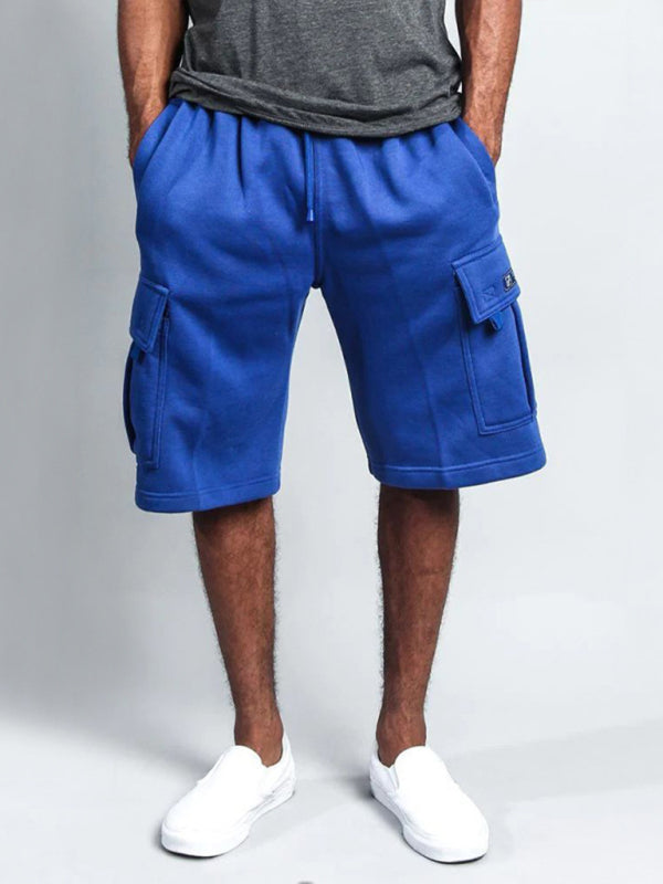 multi-pocket loose straight-leg cargo shorts - Free Shipping