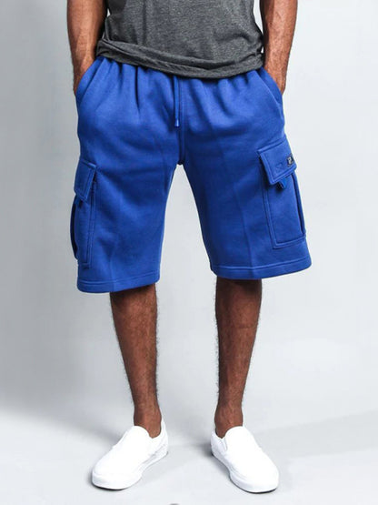multi-pocket loose straight-leg cargo shorts - Free Shipping