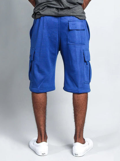 multi-pocket loose straight-leg cargo shorts - Free Shipping