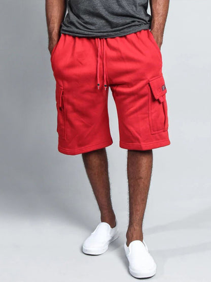 multi-pocket loose straight-leg cargo shorts - Free Shipping