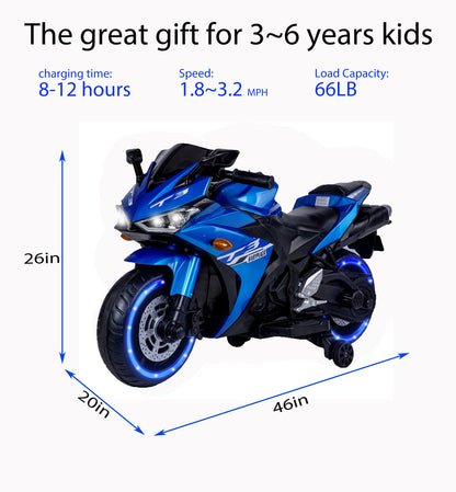 kids motorcycle, 12V motorcycle for kids 3 4 5 6 years-Free Shipping - aurelia-clothing-8955
