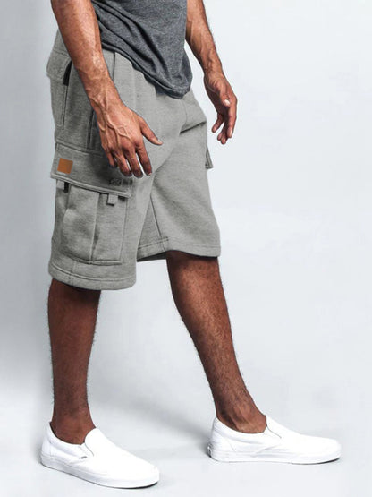 multi-pocket loose straight-leg cargo shorts - Free Shipping - aurelia-clothing-8955